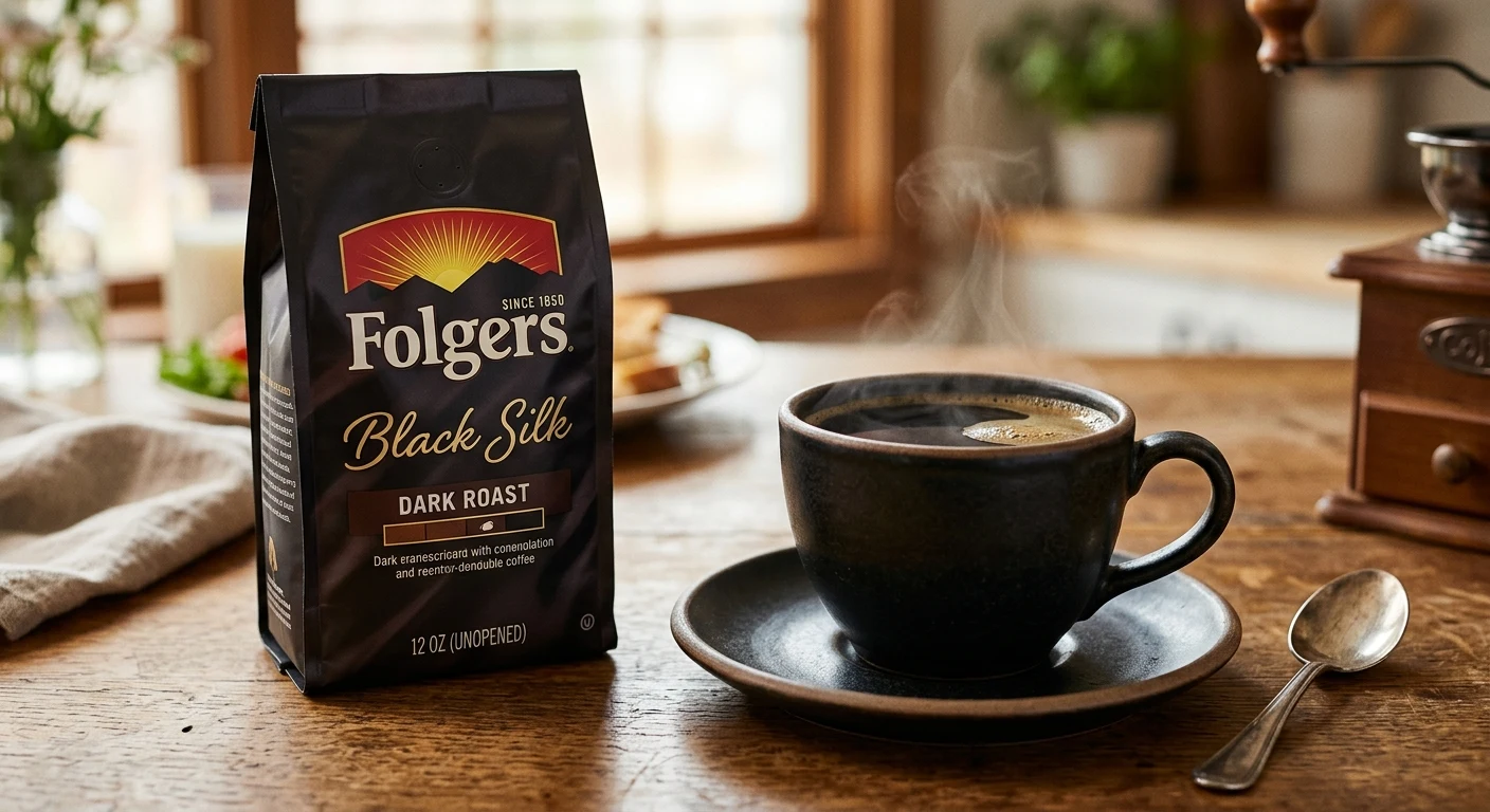Folgers Black Silk dark roast coffee image 2