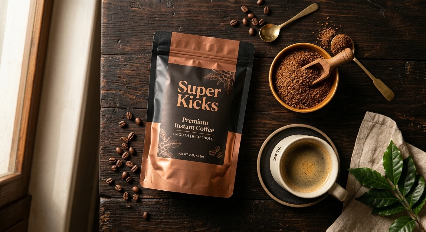 Super Kicks instant coffee blend